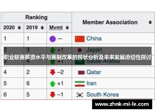 职业联赛薪资水平与赛制改革的现状分析及未来发展迫切性探讨